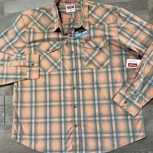 Wrangler Slim Fit Cowboy Wash Casual Shirt Size 2XL New